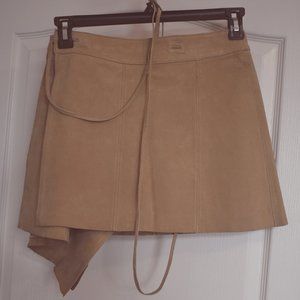 100% Genuine Leather - Wrap Around Mini Skirt - Size 8